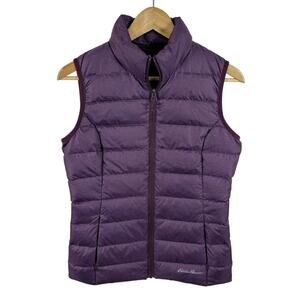 Eddie Bauer EB650 Down Puffer Vest Purple Size XS Womens Outdoors Preppy